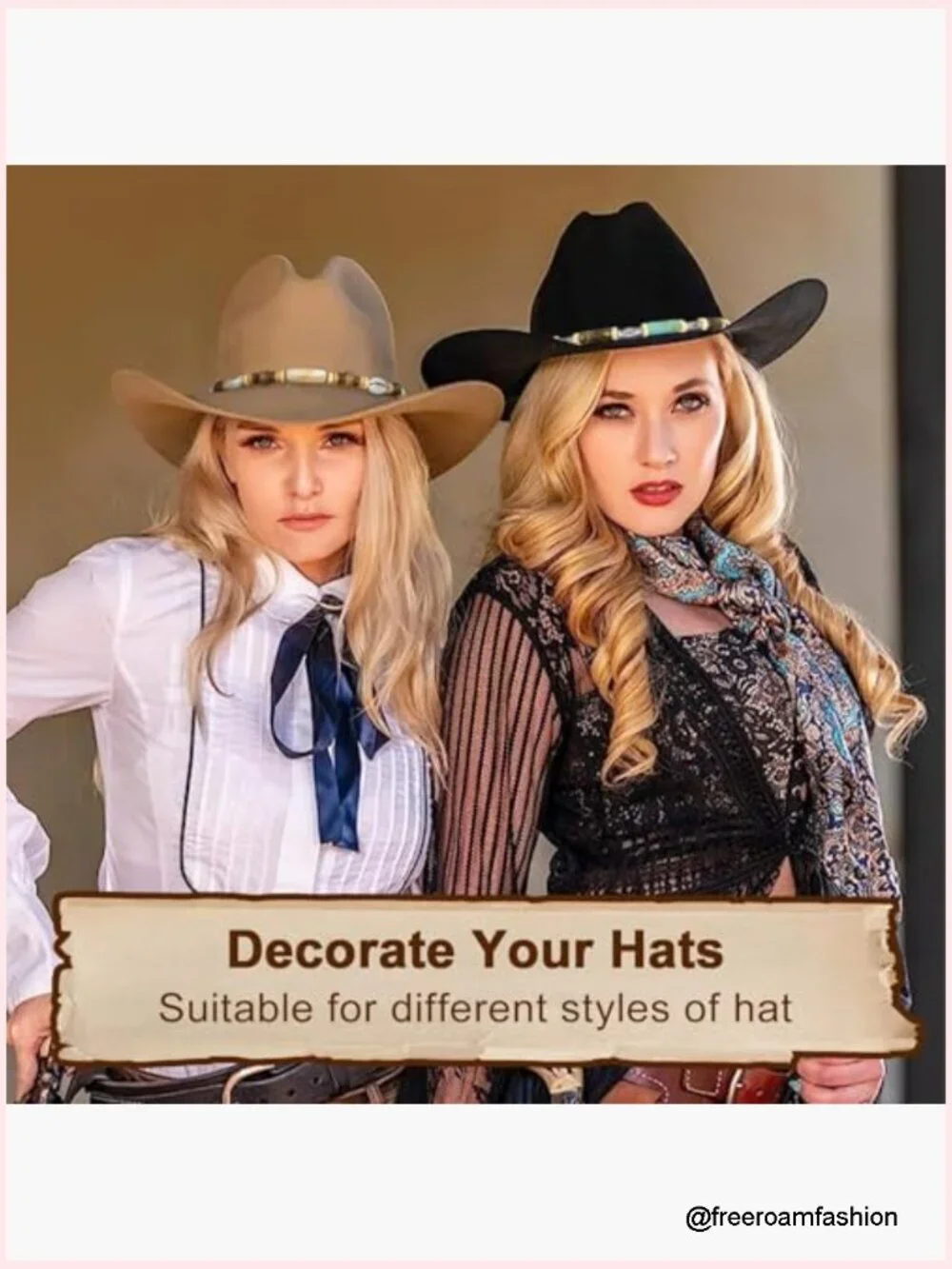 Braided Cowboy Hat Bands 10-Pack Western Hat Belts Replacement